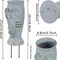 Cemetery Vase, Memorial Grave Vase with Ground Spikes, Angel Vases for Artificial Flowers, Grave Flowers Holder for Cemetery Headstone (1Piece, Flowers are NOT Included)